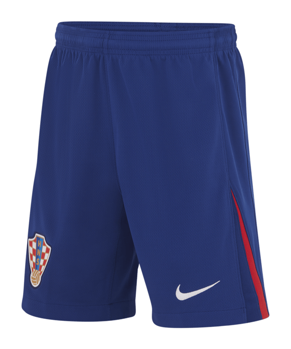 Nike Kroatien Short EM 2024 Kids Blau Rot Weiss F455 - blau