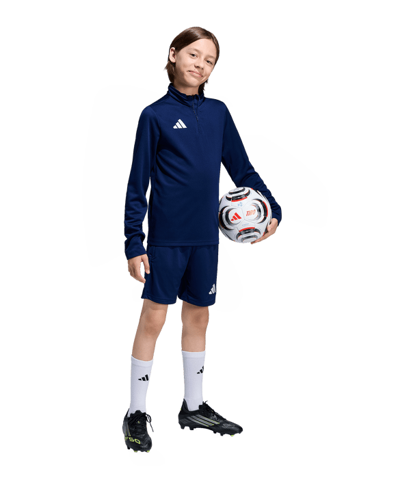 adidas Entrada 26 Short Kids Dunkelblau - weiss