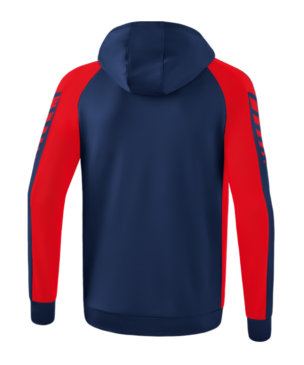 Erima Six Wings Kapuzenjacke Blau Rot - blau