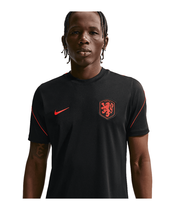 Nike KNVB Niederlande Trainingsshirt Schwarz F010 - schwarz