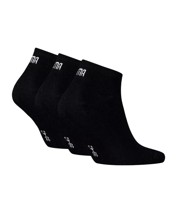 PUMA Sneaker Plain 3P Socken Weiß F200 - schwarz