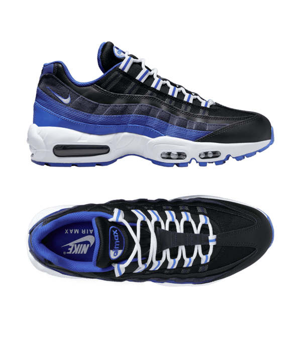 Nike Air Max 95 Schwarz Weiss Blau F006 - schwarz