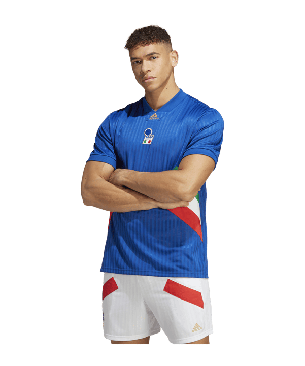 adidas Italien Icon Trikot Blau - blau