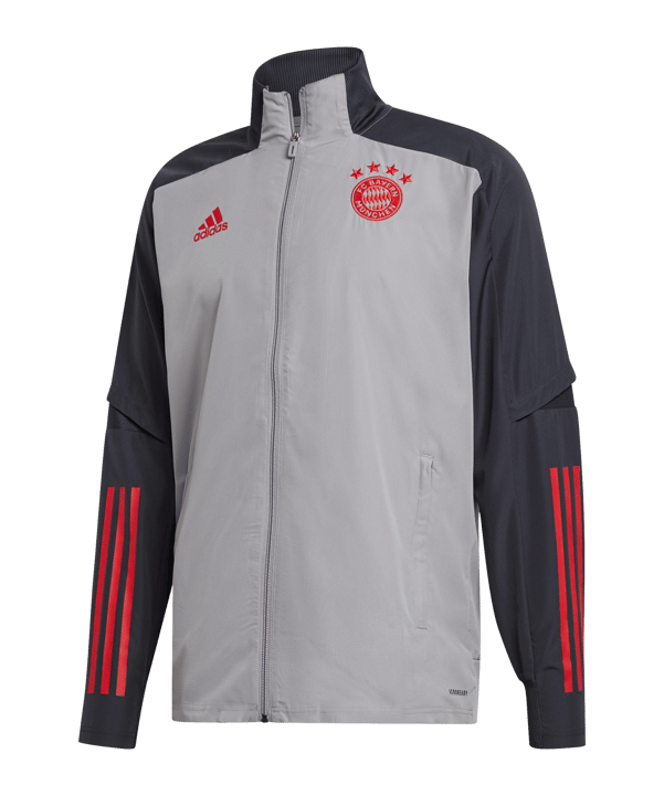 adidas FC Bayern München UCL Präsentationsjacke - grau