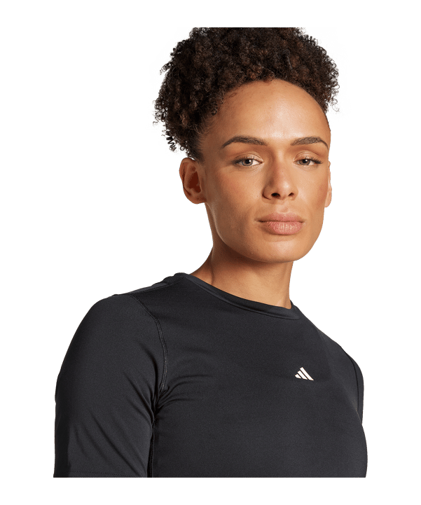adidas TechFIT Trainingsshirt Dames Zwart - zwart
