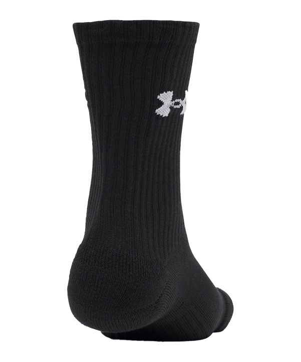 Under Armour Performance Cotton 3p Crw Socken Schwarz F008 - schwarz