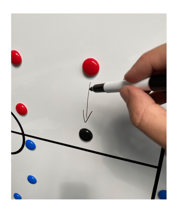 BFP Taktikboard 60x90cm | Fußball Taktiktafel inkl. Tasche und Magnete - weiss