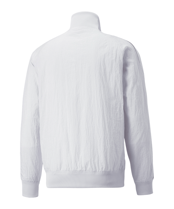 PUMA T7 Crinkled Nylon Trainingsjacke Weiss F72 - weiss