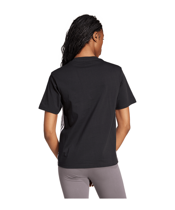 adidas Essentials 3S Cotton T-Shirt Damen Schwarz - schwarz