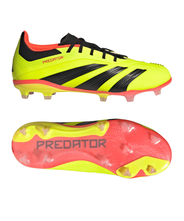 adidas Predator Elite FG Kids Energy Citrus Gelb Schwarz Rot - gelb