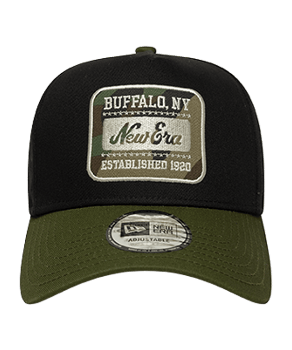 New Era E-Frame Camo Patch Cap Schwarz - schwarz