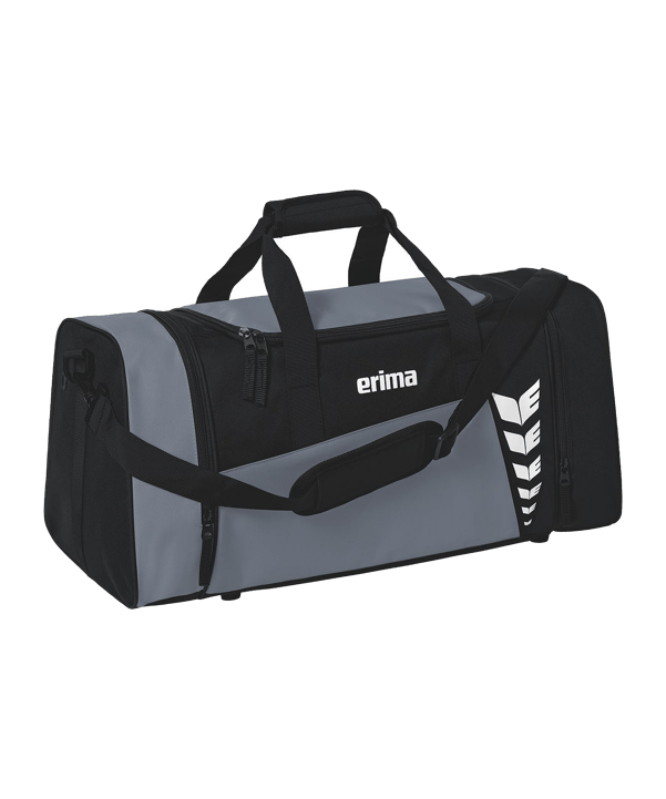 Erima Six Wings Sporttasche Gr. M Grau Schwarz - grau