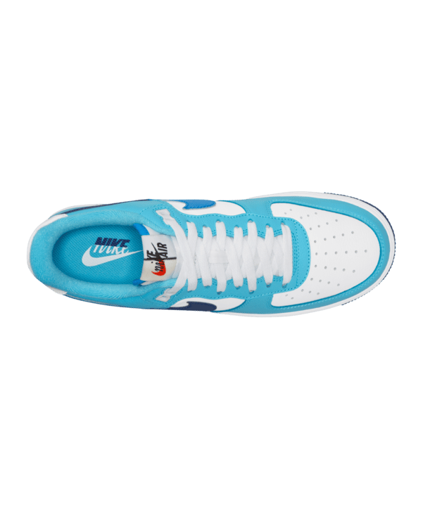 Nike Air Force 1 07 LV8 Weiss Blau F100 - weiss