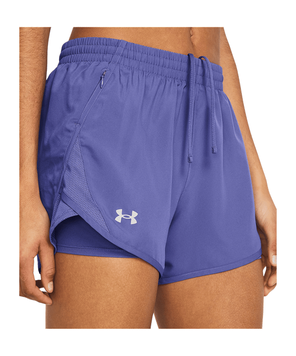 Under Armour Fly By 2-In-1 Short Damen Schwarz F001 - schwarz