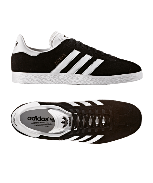 adidas Originals Gazelle Sneaker Schwarz Weiss - schwarz