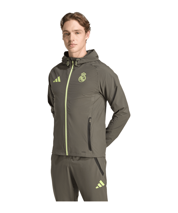 adidas Real Madrid Vis Tech Travel Jacke Grau - grau