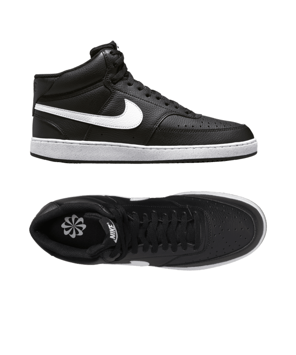 Nike Court Vision Mid Next Nature Schwarz F001 - schwarz