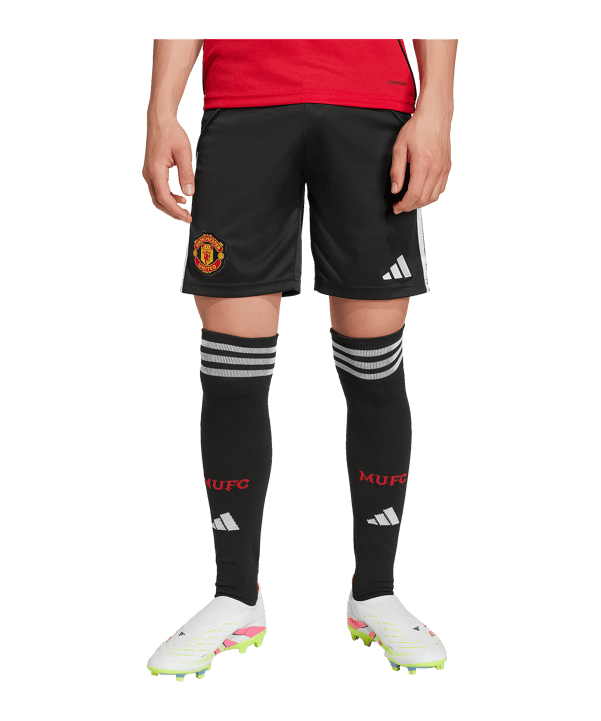 adidas Manchester United Short Home 2025/2026 Kids Schwarz - schwarz