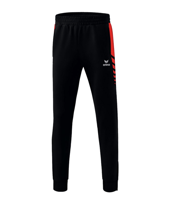Erima SIX WINGS Trainingshose Schwarz Rot - schwarz