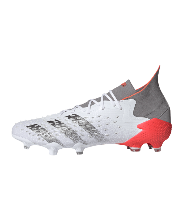 adidas Predator FREAK.1 FG White Spark Weiss Grau Rot - weiss