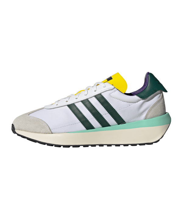 adidas Originals Country XLG Weiss Grün Gelb - weiss