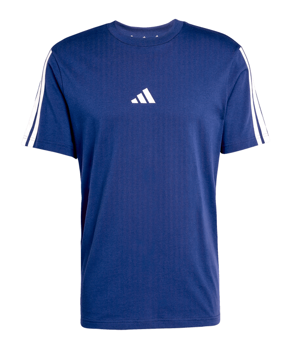 adidas Essentials 3 Stripes T-Shirt Blau - blau