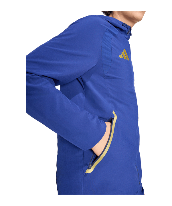 adidas Italien Tiro Travel Windjacke Blau - blau