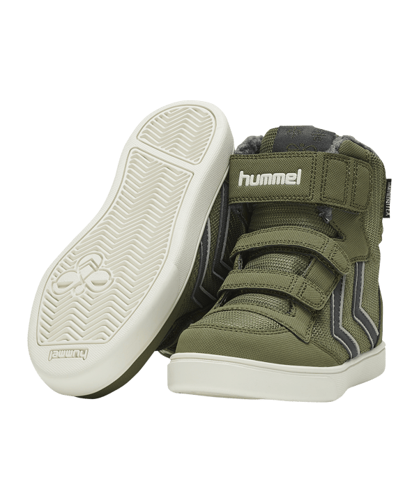 hummel Stadil Super Poly Boot Mid Recycle Sneaker Kids Grün F6086 - gruen