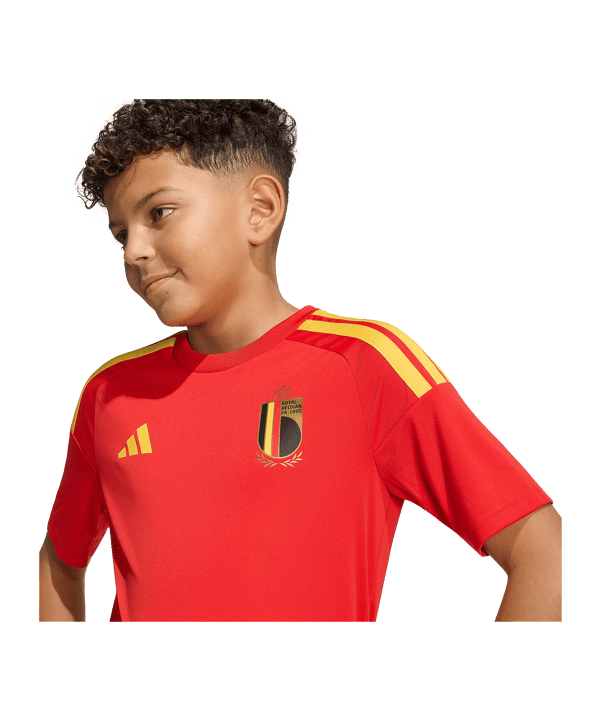 adidas KBVB Belgien Fan Trikot Home WM 2026 Kids Rot - rot
