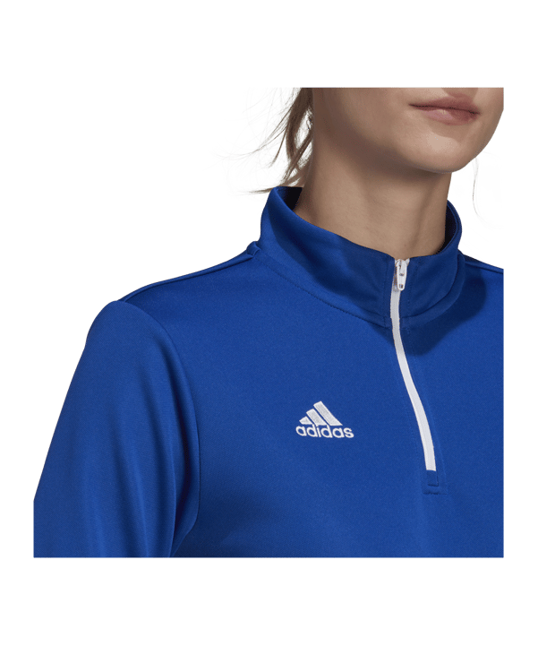 adidas Entrada 22 HalfZip Sweatshirt Damen Blau - blau