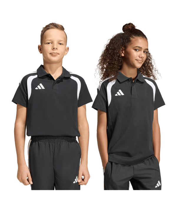 adidas Tiro 26 League Polo Kids Schwarz - schwarz