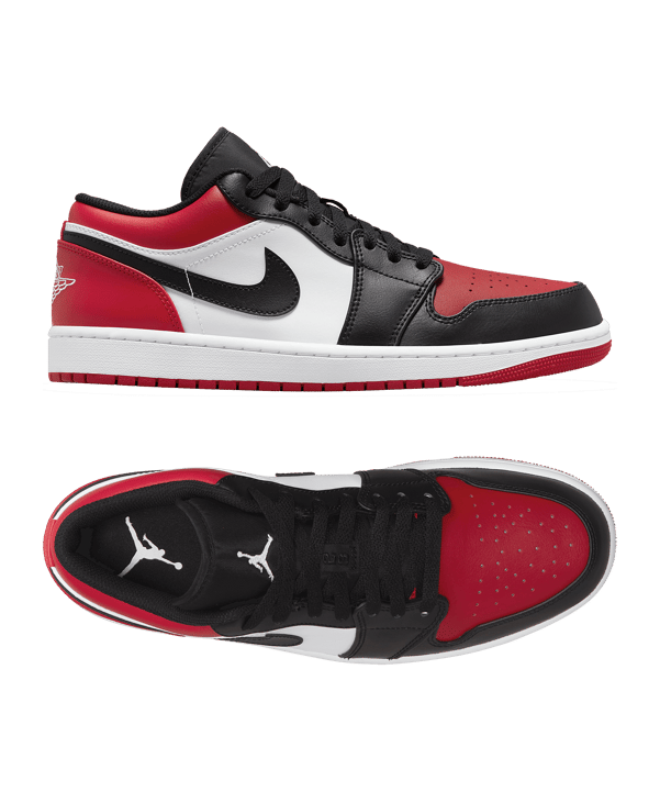 Jordan Air 1 Low Rot Weiss Schwarz F612 - rot