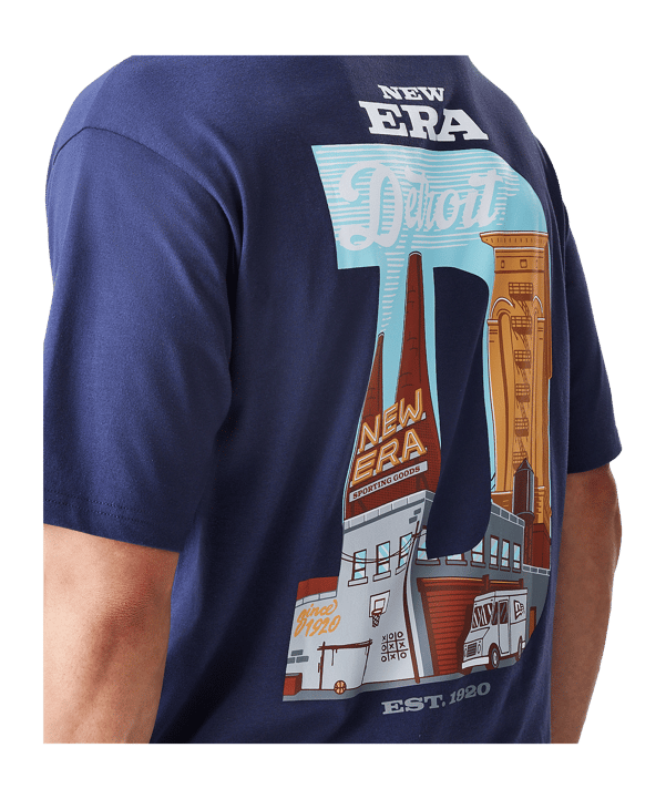 New Era Location Oversized T-Shirt Blau - blau