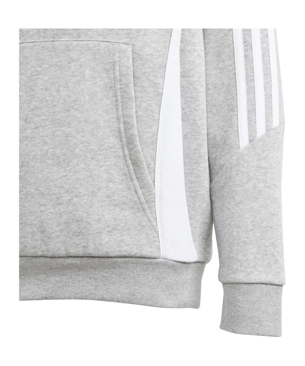 adidas Tiro 24 Hoody Kids Grau Weiss - grau