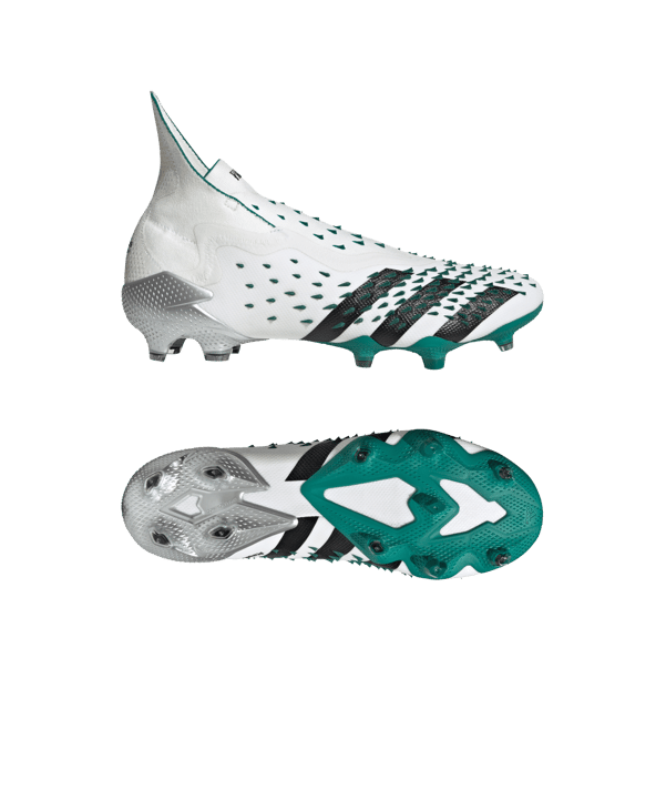 adidas Predator Freak+ FG EQT Weiss Schwarz Grün - weiss