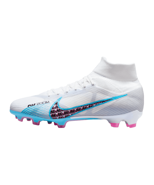 Nike Air Zoom Mercurial Superfly IX Pro FG Blast Weiss Blau Pink F146 - weiss