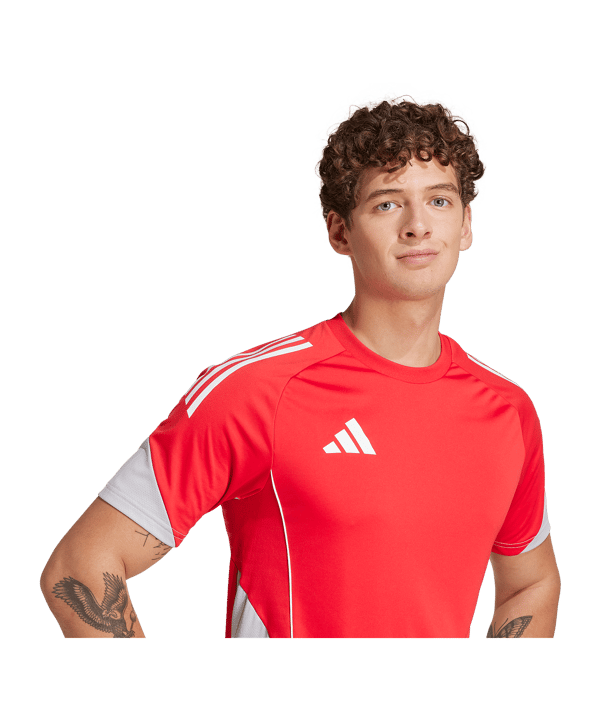 adidas Tiro 25 Competition Trikot Rot Grau - lila