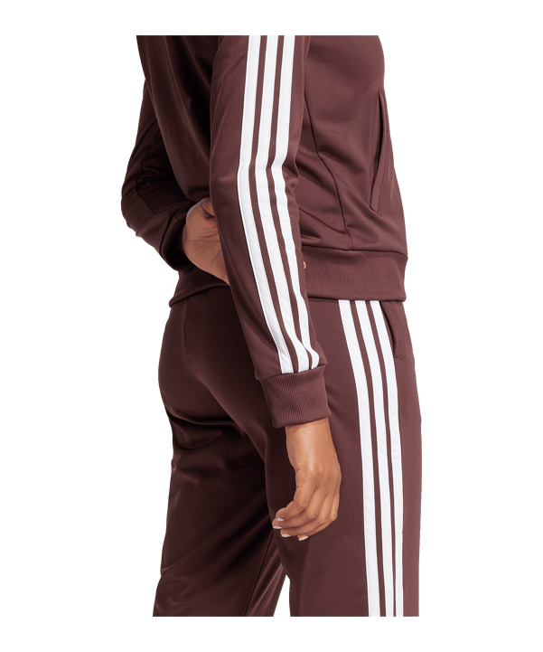 adidas Essentials 3S Trainingsanzug Damen Rot - rot