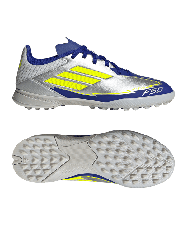 adidas F50 League TF Messi Kids Silber - silber