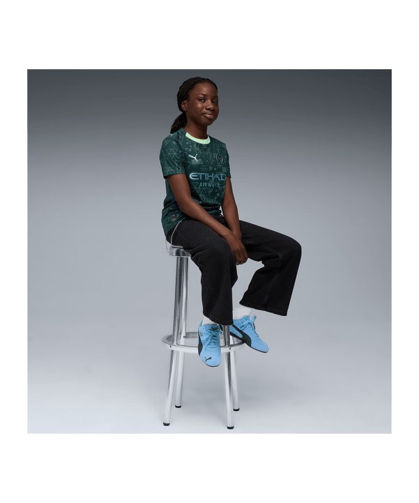 PUMA Manchester City 4Th Replica Trikot Kids Grün F04 - gruen