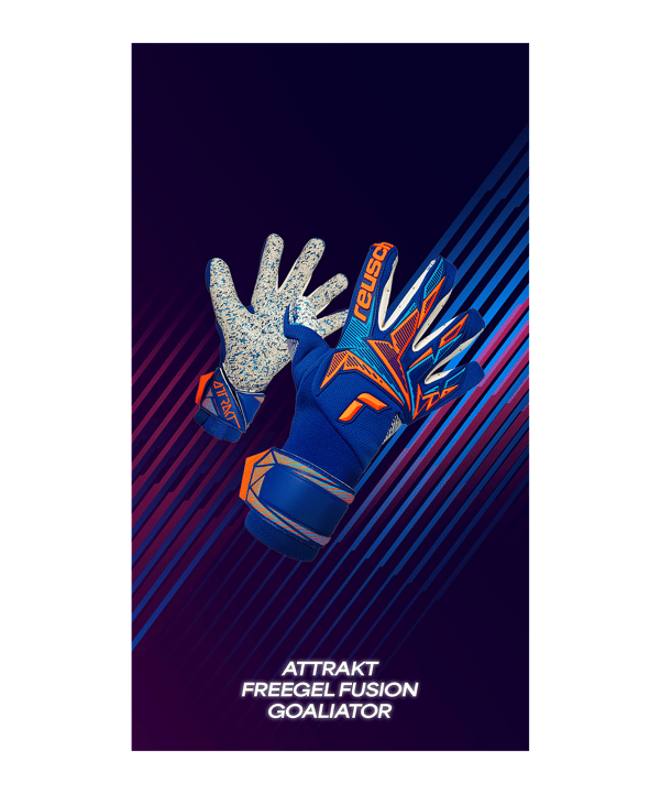 Reusch Attrakt Freegel Fusion Goaliator Torwarthandschuhe Blau - blau