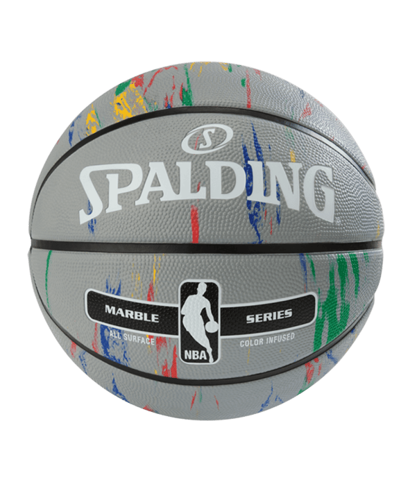 Spalding NBA Marble Basketball Grau Blau - grau