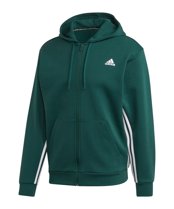 adidas 3S Kapuzenjacke Grün Weiss - gruen