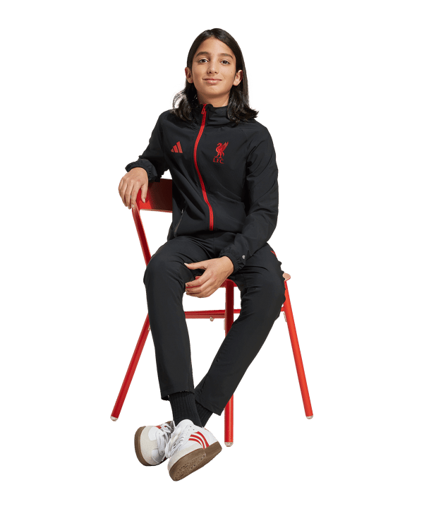 adidas FC Liverpool Vic Tech Travel Hose Kids Schwarz - schwarz