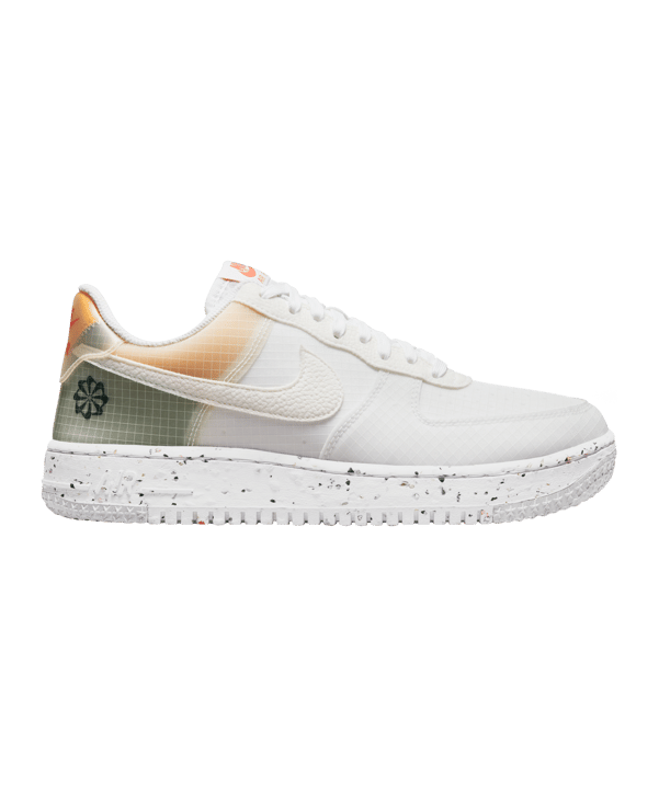 Nike Air Force 1 Crater Weiss Orange F100 - weiss