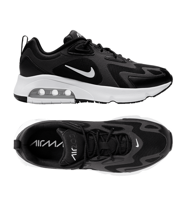 Nike Air Max 200 Sneaker Schwarz Weiss F001 - schwarz