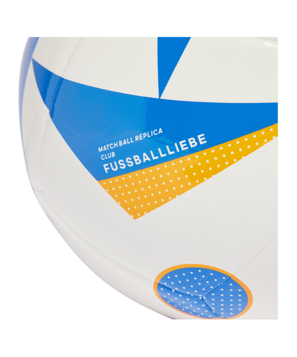adidas Fussballliebe Club Trainingsball EM 2024 Weiss Blau Orange - weiss