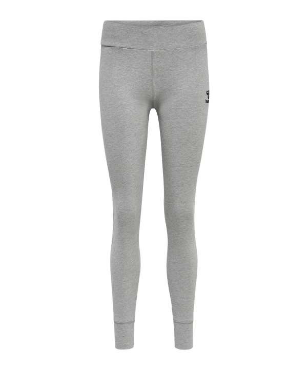 Hummel Move Grid Cotton Leggings Damen Grau F2006 - grau