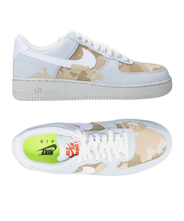 Nike Air Force 1 ´07 LX Grau Orange F001 - grau