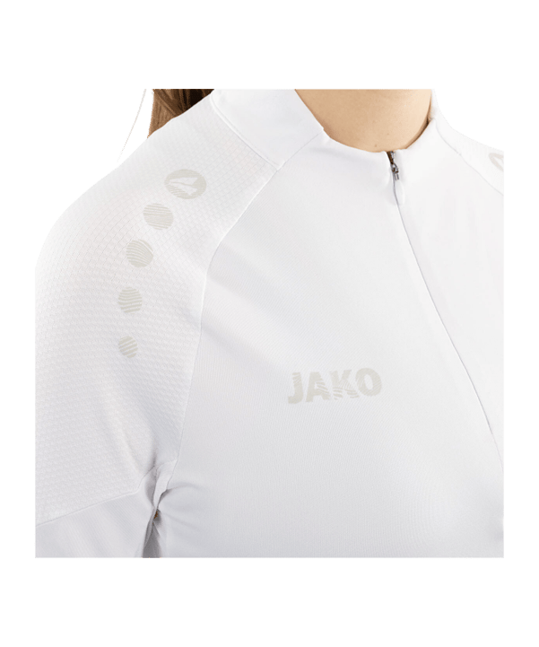 JAKO ZipTop Light Flow Sweatshirt Damen Weiß F0 - weiss